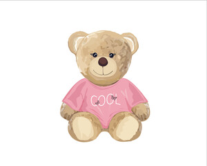 fashion teddy bear vector design