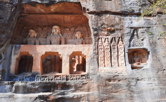 Gopachal rock-cut Jain monuments, or Gopachal Parvat Jaina monuments, are a group of Jain carvings dated to between 7th and 15th century. 