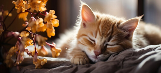 Kitten sleeping. 