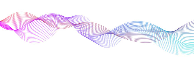 Dynamic gradient colorful flowing wave design element. Abstract wavy lines gradient vector line blend element.	
