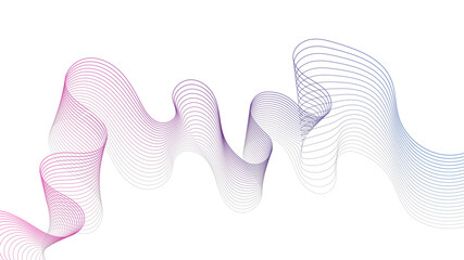 Dynamic gradient colorful flowing wave design element. Abstract wavy lines gradient vector line blend element.	
