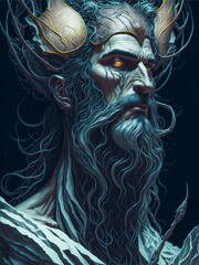 Bragi Norse God of Poetry and Music. God of Scandinavian Mythology.