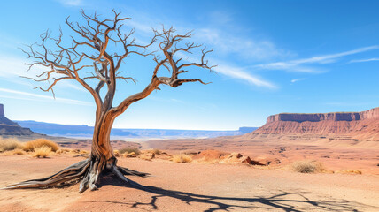 Fototapeta na wymiar tree trunk in canyon of canyonlands national park