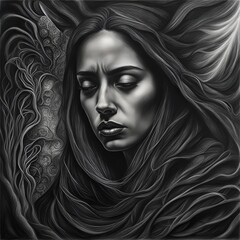 a woman with Post-Traumatic Stress Disorder