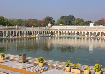 Sri Bangla Sahib Gurudwara, one of the most important Sikh temples in New Delhi, India  It was...