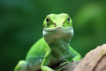 Fototapeta premium Green lizard animal