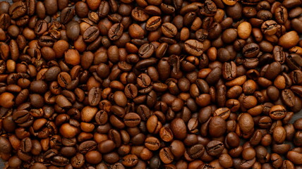 granos de cafe en primer plano 