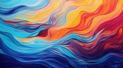 Abstract marbled acrylic paint ink painted waves painting texture colorful background banner Bold colors color swirls waves 