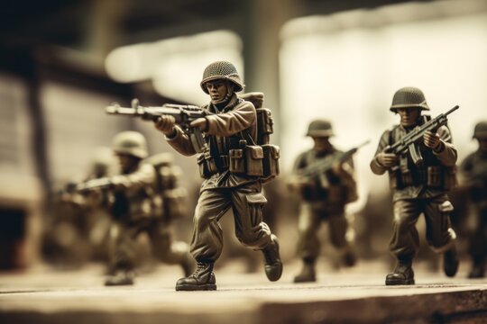 miniature of soldiers