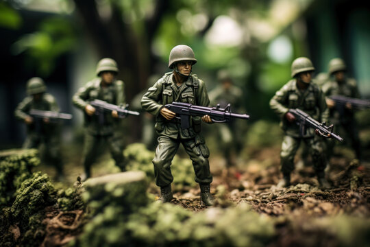 miniature of soldiers