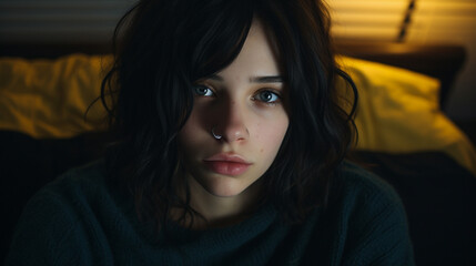 portrait of an alernative teen girl 