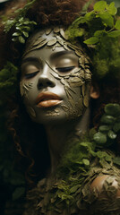 Obraz premium artistic earthy makeup
