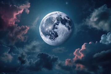 Obraz na płótnie Canvas moon and stars in the sky nature photo