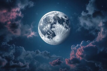 Obraz na płótnie Canvas moon and stars in the sky nature photo