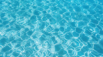 Fototapeta na wymiar Blue ripped sea water as swimming pool Crystal clear ocean lagoon bay turquoise blue azure water surface closeup natural