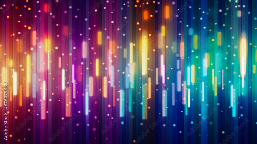 Poster abstract background with colorful lines and sparkles.