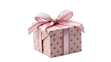 Valentine's Day pink gift without background
