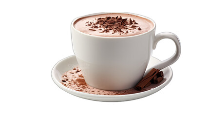 Fototapeta premium Cup of coffee with milk isolated