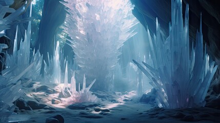  there is a very large ice like structure in the woods that looks like it is floating in the air and it looks like it is floating in the air.  generative ai