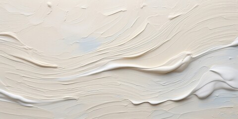 Generative AI, Closeup of impasto abstract rough white art painting texture	
 - obrazy, fototapety, plakaty