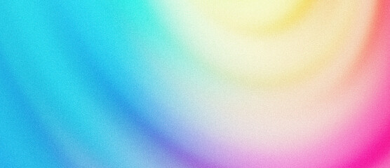 Blue purple yellow pink color gradient noise texture banner design abstract grainy background copy space