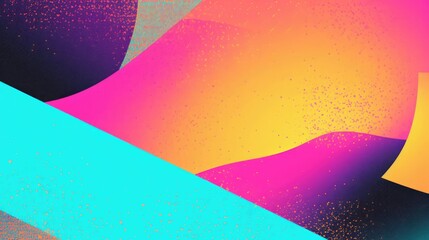 Colourful 80s 90s style background banner with a noisy gradient texture 