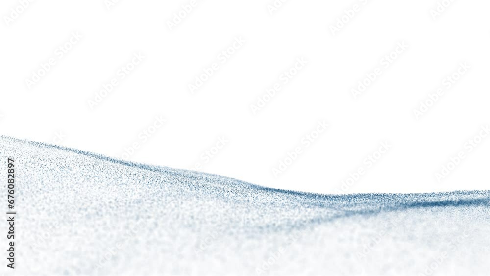 Poster abstract dotted waves loop slow motion on clean white background.