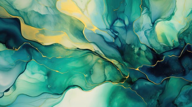 Currents of translucent hues snaking metallic swirls and foamy sprays of color shape the landscape of these freeflowing textures