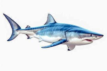 Fototapeta premium Great White Shark isolated on white background