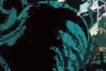 Oil painting and various flowers, the beauty of Paisley chrysanthemums