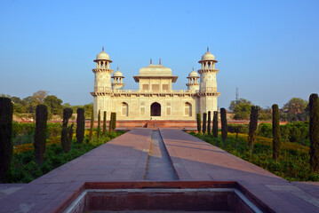 Tomb of I'timad-ud-Daulah is a Mughal mausoleum in the city of Agra in the Indian state of Uttar Pradesh. "jewel box","Bachcha Taj" or the "Baby Taj