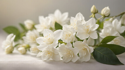 Naklejka na ściany i meble bouquet of white roses