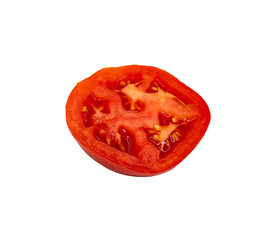 half of a tomato on a transparent background 