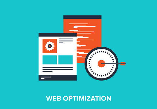 Vector illustration of web optimization flat design concept.