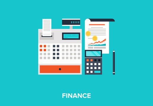 Abstract flat vector illustration of accounting concept. Elements for mobile and web applications.