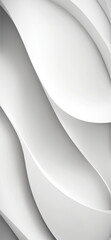 Abstract white background with curved strips and surfaces. Vertical wallpaper for smartphone. Generative AI