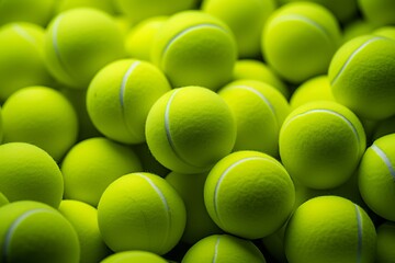 Vibrant tennis balls pattern background   brand new tennis balls assortment for captivating backdrop