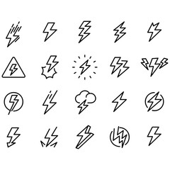 Thunder Icons vector design