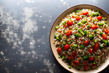 vegetables in a bowl on the table- Generative AI