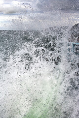 breaking wave in adriatic  sea