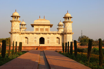 Fototapeta na wymiar Tomb of I'timad-ud-Daulah is a Mughal mausoleum in the city of Agra in the Indian state of Uttar Pradesh India. 