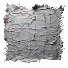 Grey torn cardboard isolated on white created with Generative AI