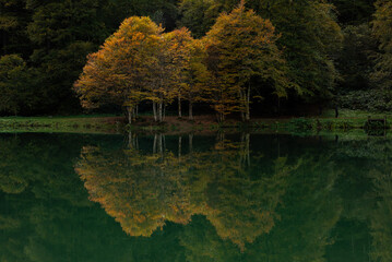Couleurs d'automne au lac de Bethmale