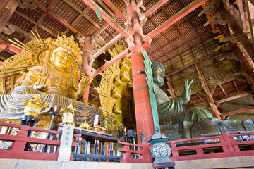 Buddhist temple in the city of nara in japan
