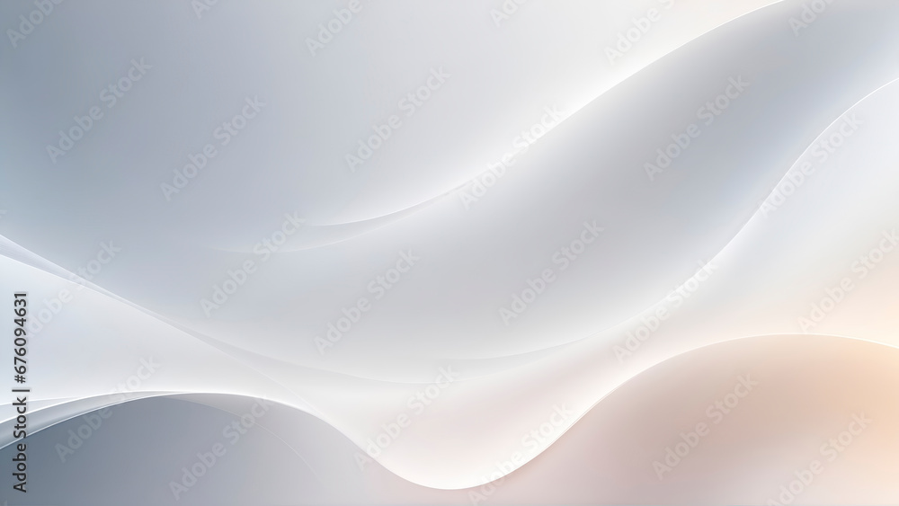 Poster abstract soft waves in pastel tones with a smooth gradient transition, creating a calming and minima