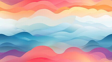 Fototapeta na wymiar a multicolored abstract background with a wavy wave pattern in pastel shades of blue, pink, orange, and yellow. generative ai