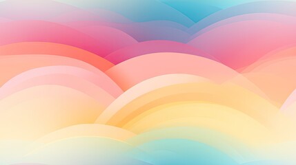 Obraz premium a multicolored abstract background with wavy shapes and a pastel hues of blue, pink, yellow, and orange. generative ai