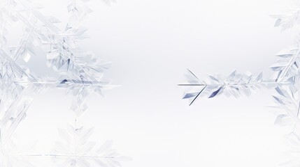 Obraz premium a close up of a snowflake on a white background with a black and white photo of the snowflake. generative ai