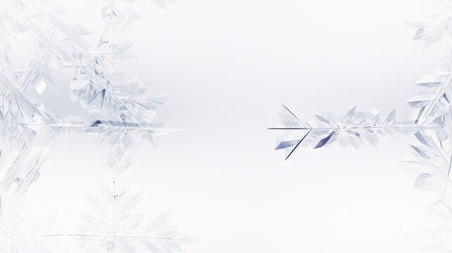  a close up of a snowflake on a white background with a black and white photo of the snowflake.  generative ai
