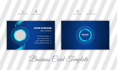 Double-sided creative business card template.Modern Business Card Creative Clean background Smoth shape best color combination.
